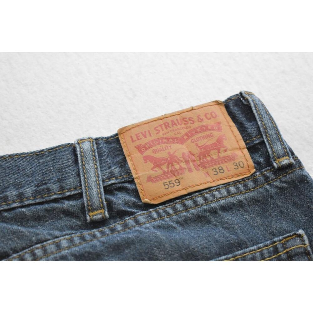 Levi's 559 Relaxed Straight Fit Blue Denim Jeans Mens Size 38 x 30